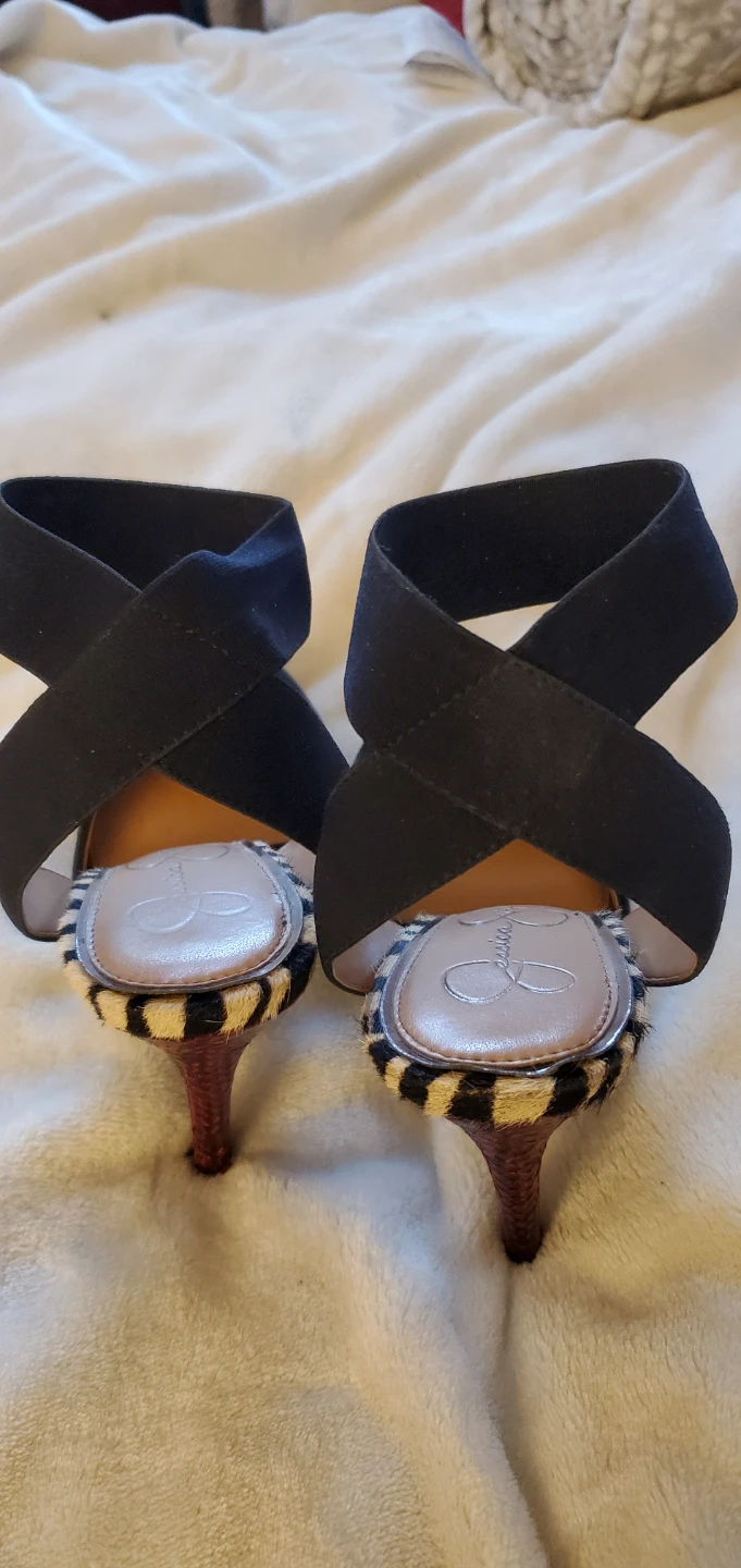 Jessica Simpson Black Suede Ankle Strap Heels - Size 6 - photo 4