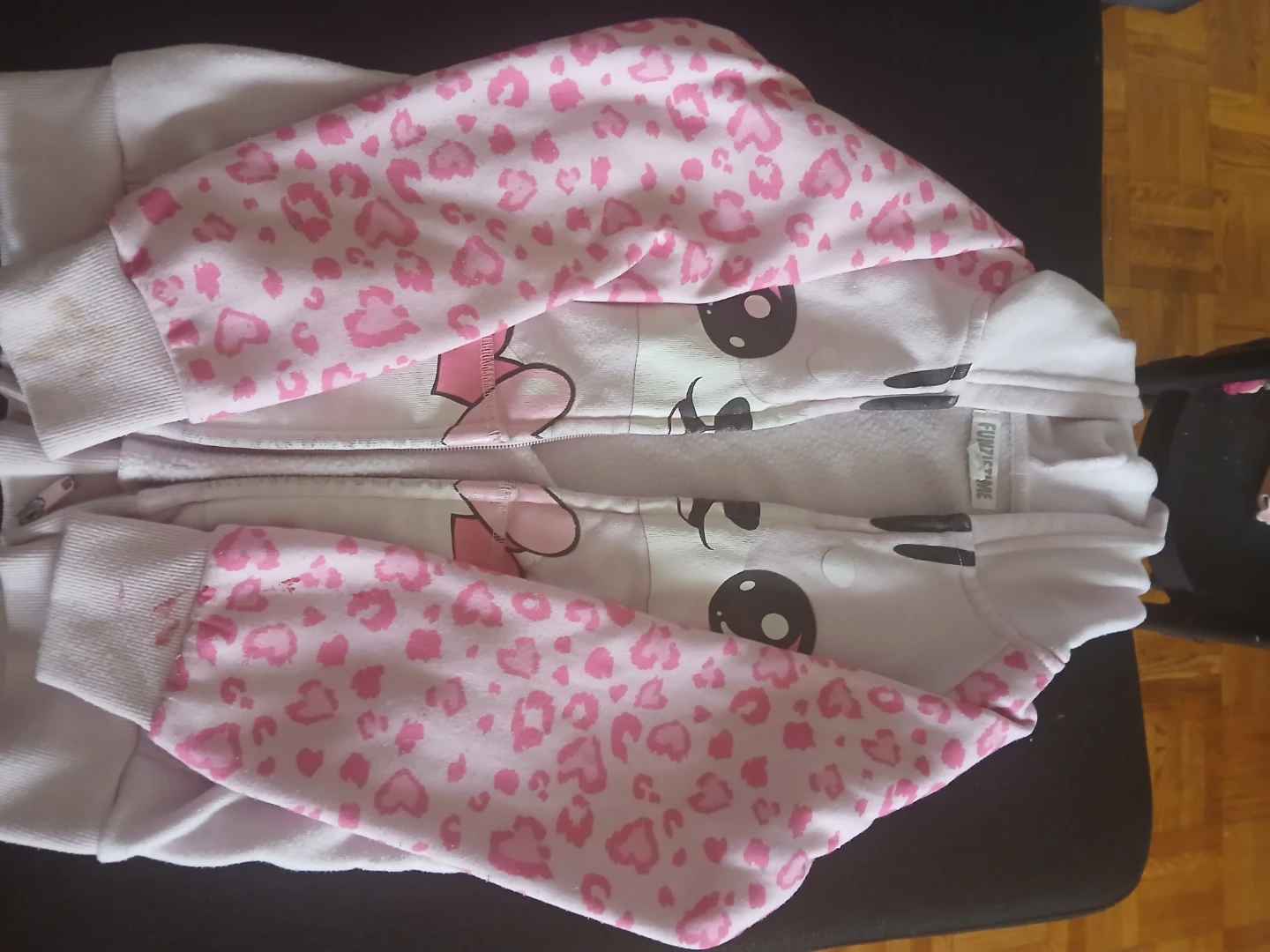 Girls Pink Leopard Print Hoodie - photo 2