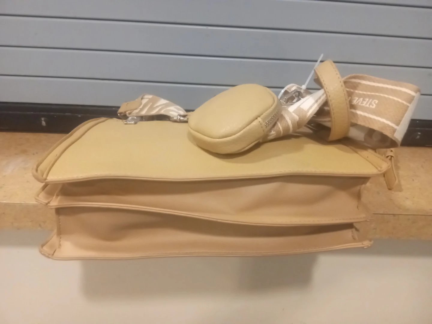 Steve Madden Tan Satchel Bag with Detachable Strap & Coin Purse - photo 3