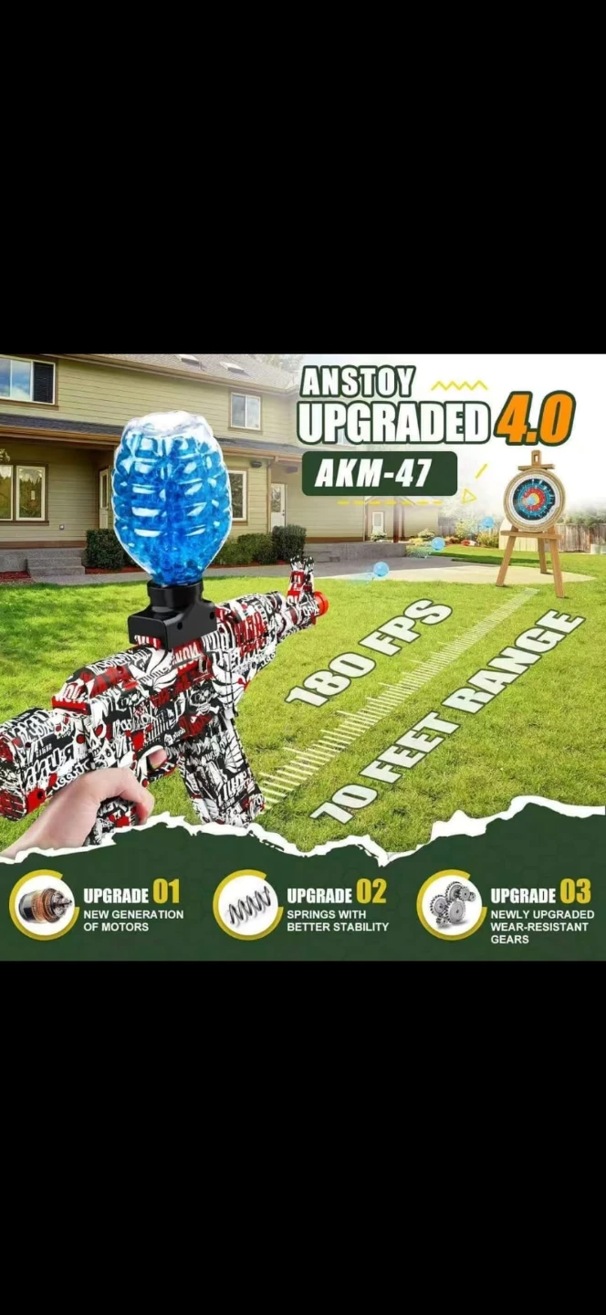🔫 ANSTOY Upgraded AKM-47 Gel Ball Blaster Set (Brand new) - photo 4