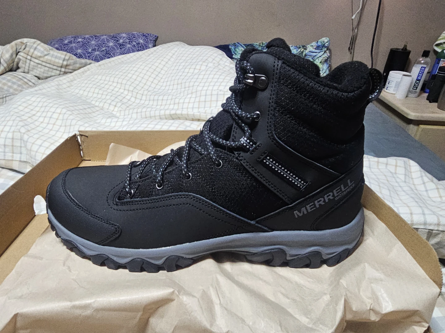 Merrell Thermo Akita Mid WP Men's Boots Black Size 12
