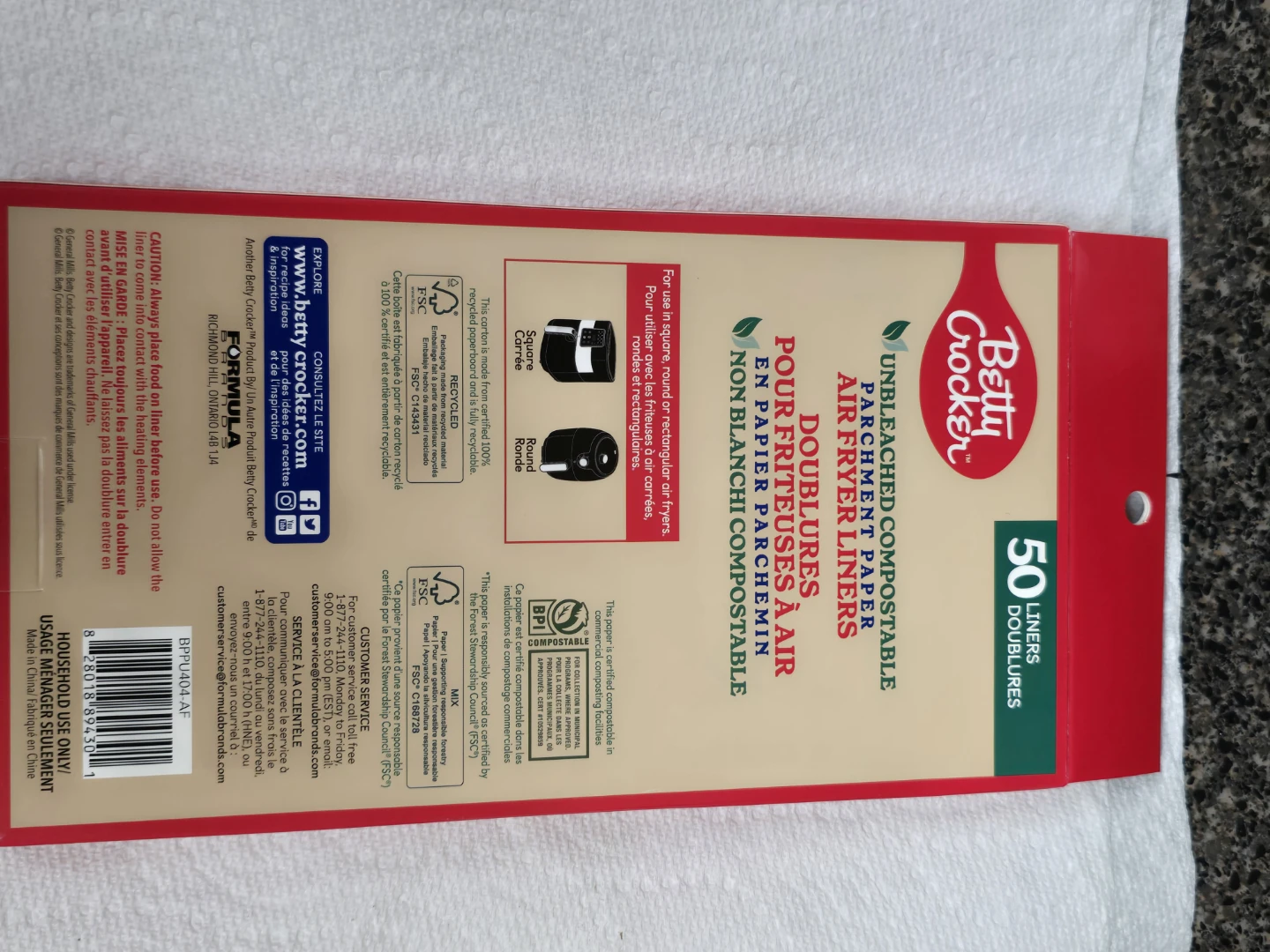 Betty Crocker  Parchment Paper Air Fryer Liners, 50 Liners - photo 2