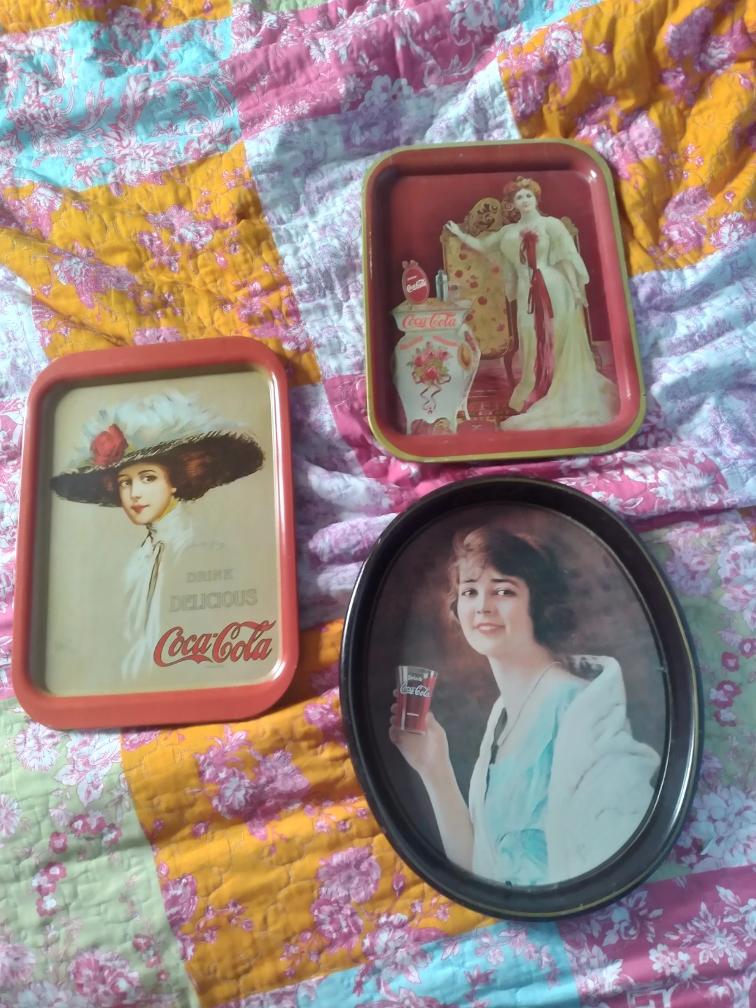 1973 Coca-Cola Vintage Serving Trays (Set of 3)