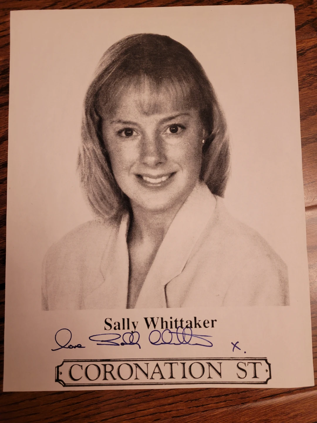 Sally Whittaker Coronation Street Signed Photo