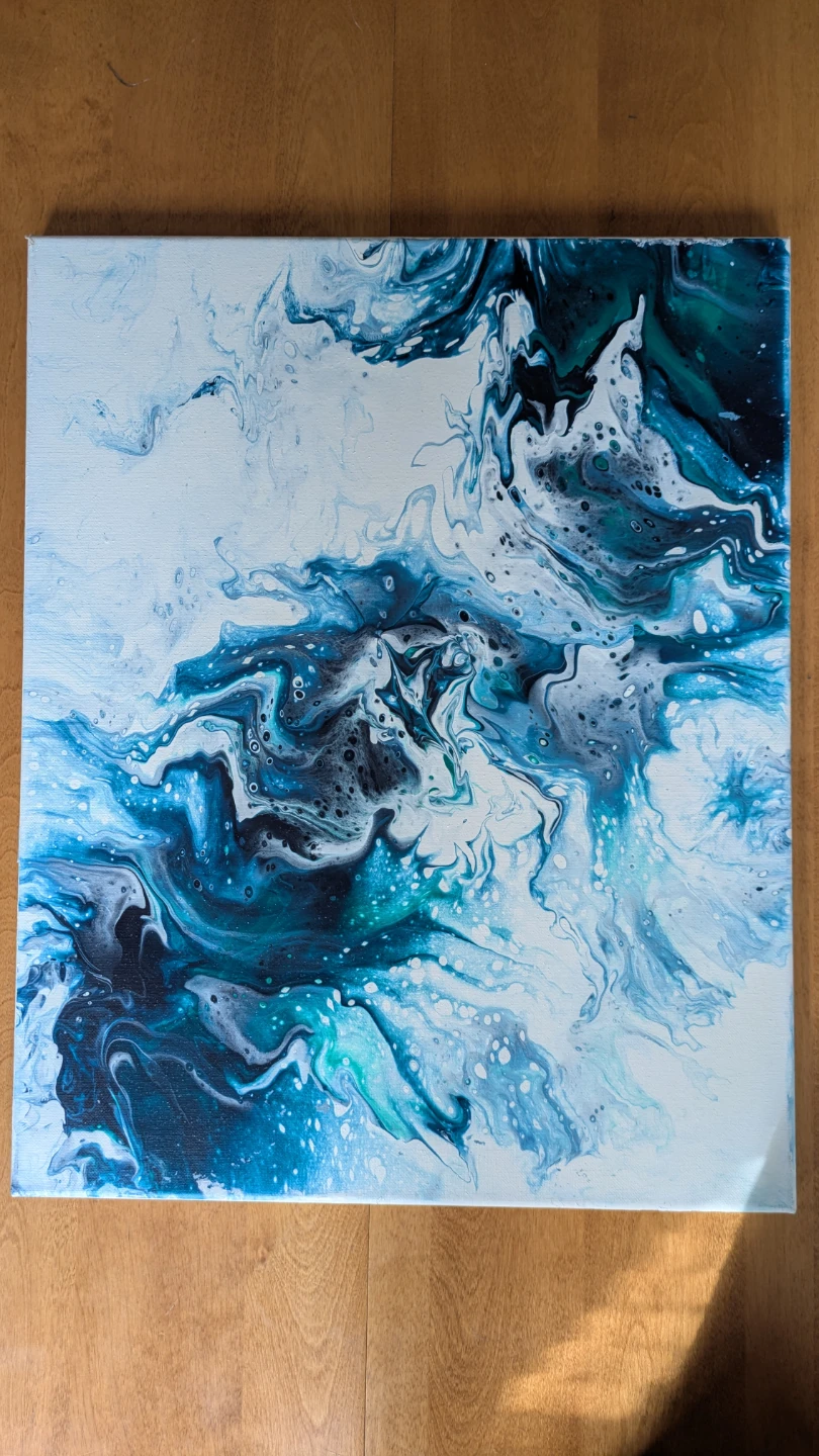Abstract Fluid Art Canvas Painting