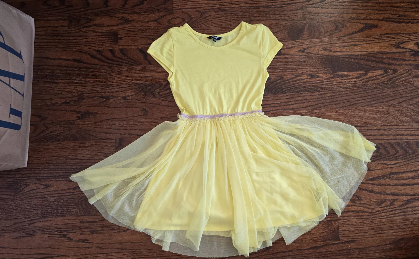 Girl Yellow Tulle Dress size 7-8