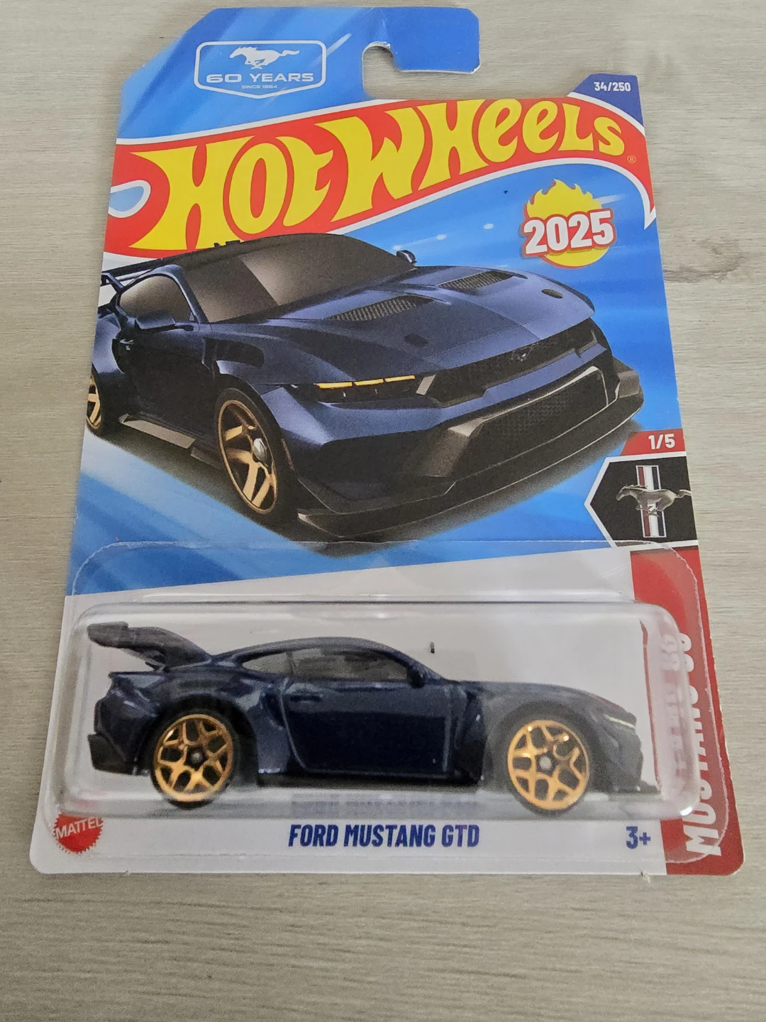 Hot Wheels 2025 Ford Mustang GTD Blue