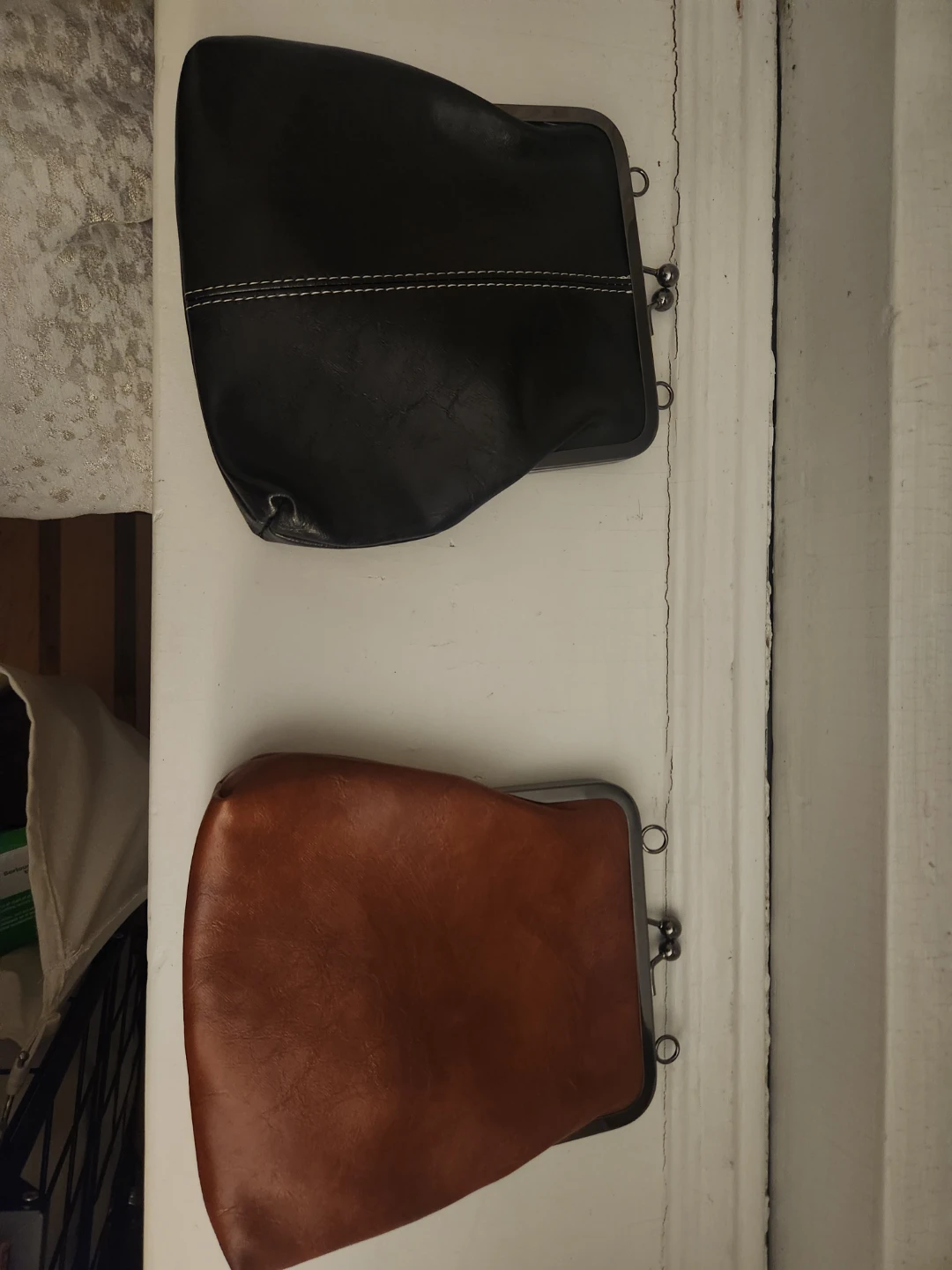 Black Coin Purse Clutch with Chain