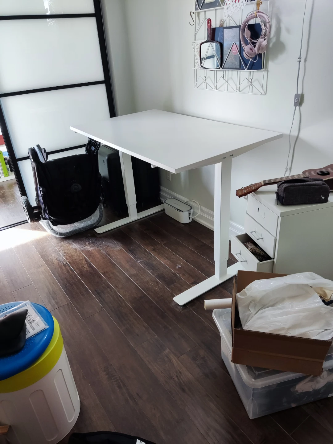IKEA TROTTEN Sit/Stand Desk White 120x70 cm