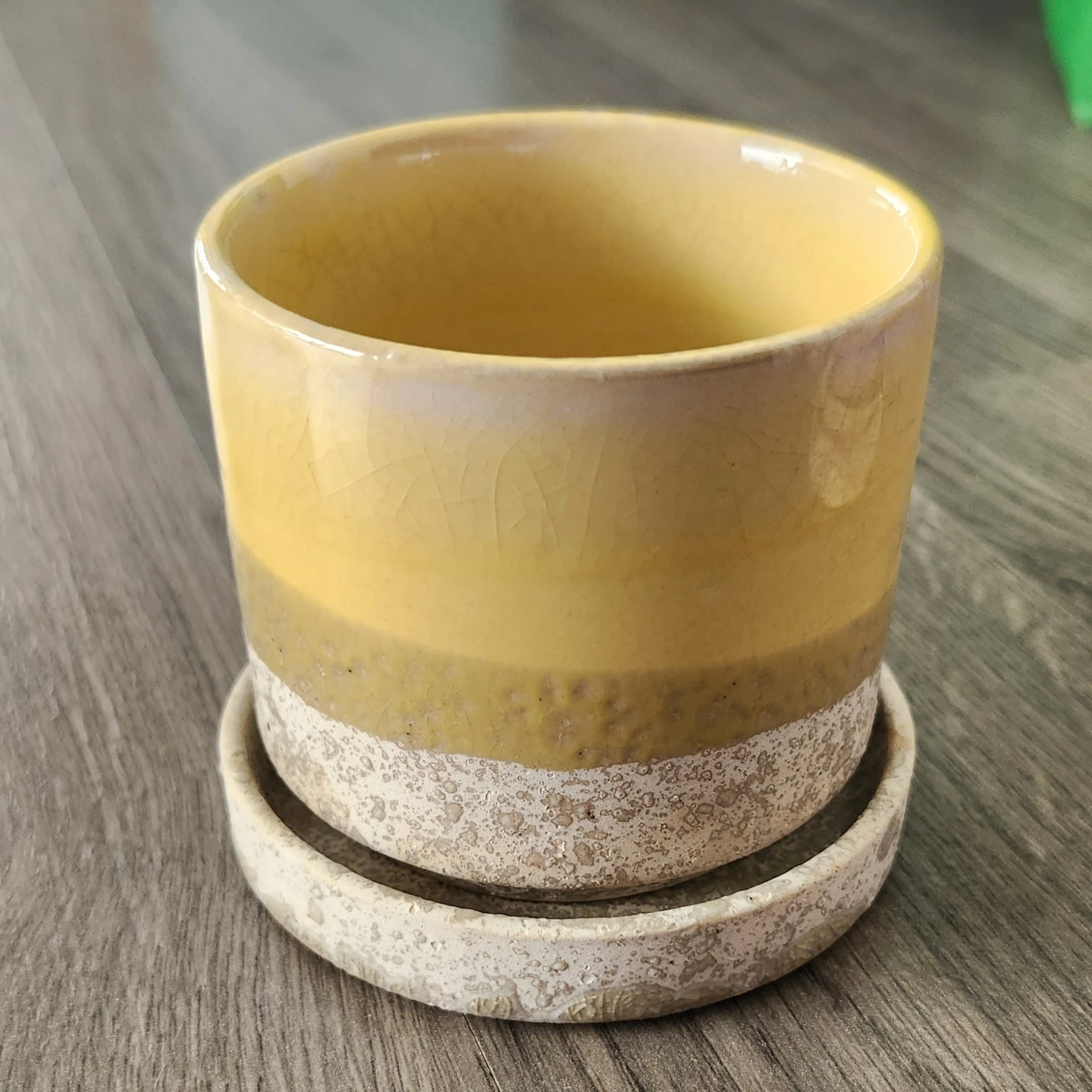 Set of 4 Ceramic Pots with Saucers - photo 2