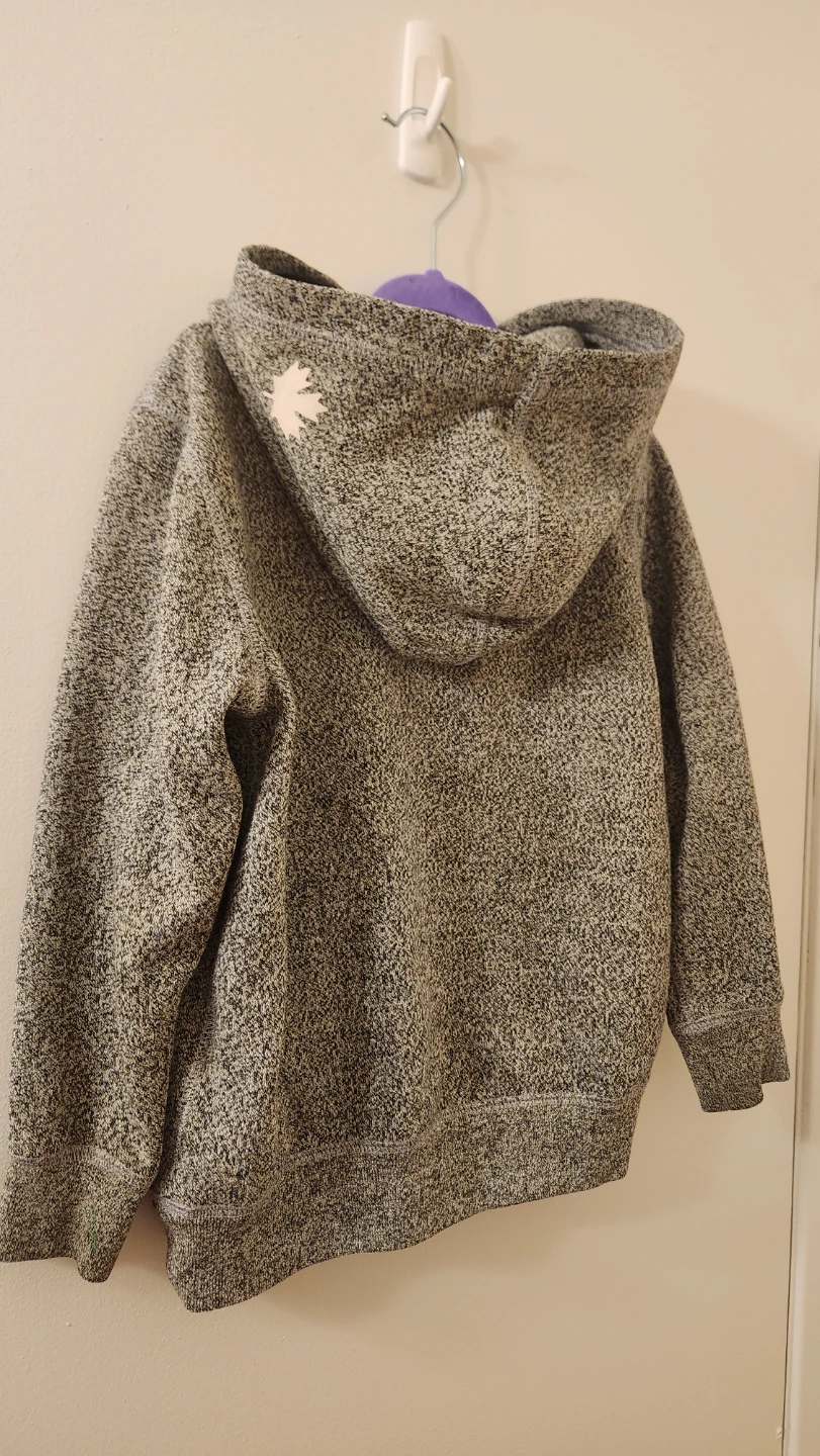 Roots Kids Grey Heathered Hoodie with Beaver Logo - photo 3