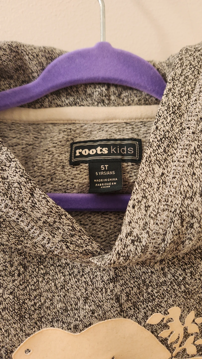 Roots Kids Grey Heathered Hoodie with Beaver Logo - photo 4