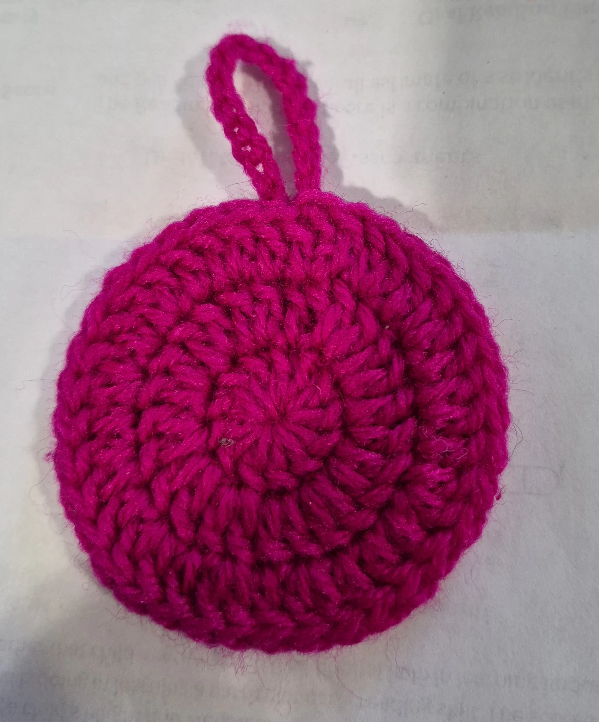 Hand-Crocheted Round Mirror /photo  hanging charm - photo 2