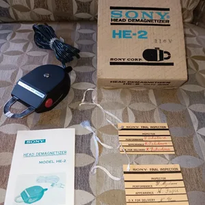 Sony HE-2 Head Demagnetizer with Box and Manual