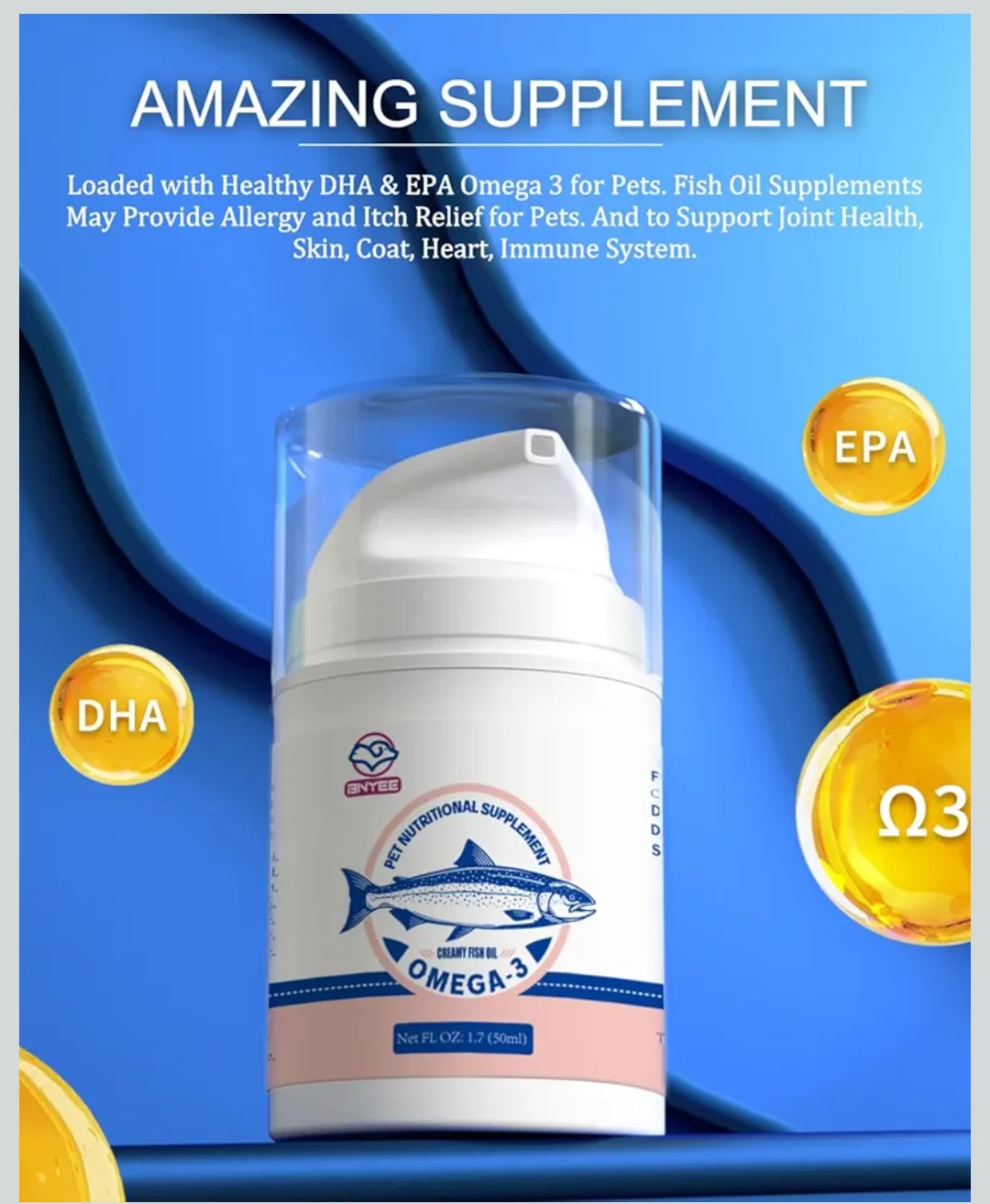Bnyee Wild Salmon Oil Omega-3 Pet Supplement 5 fl oz - photo 3