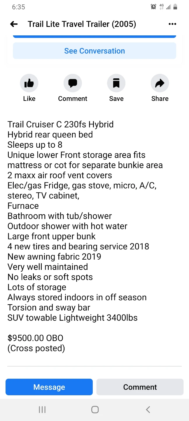 Trail Cruiser C 230fs Hybrid Travel Trailer