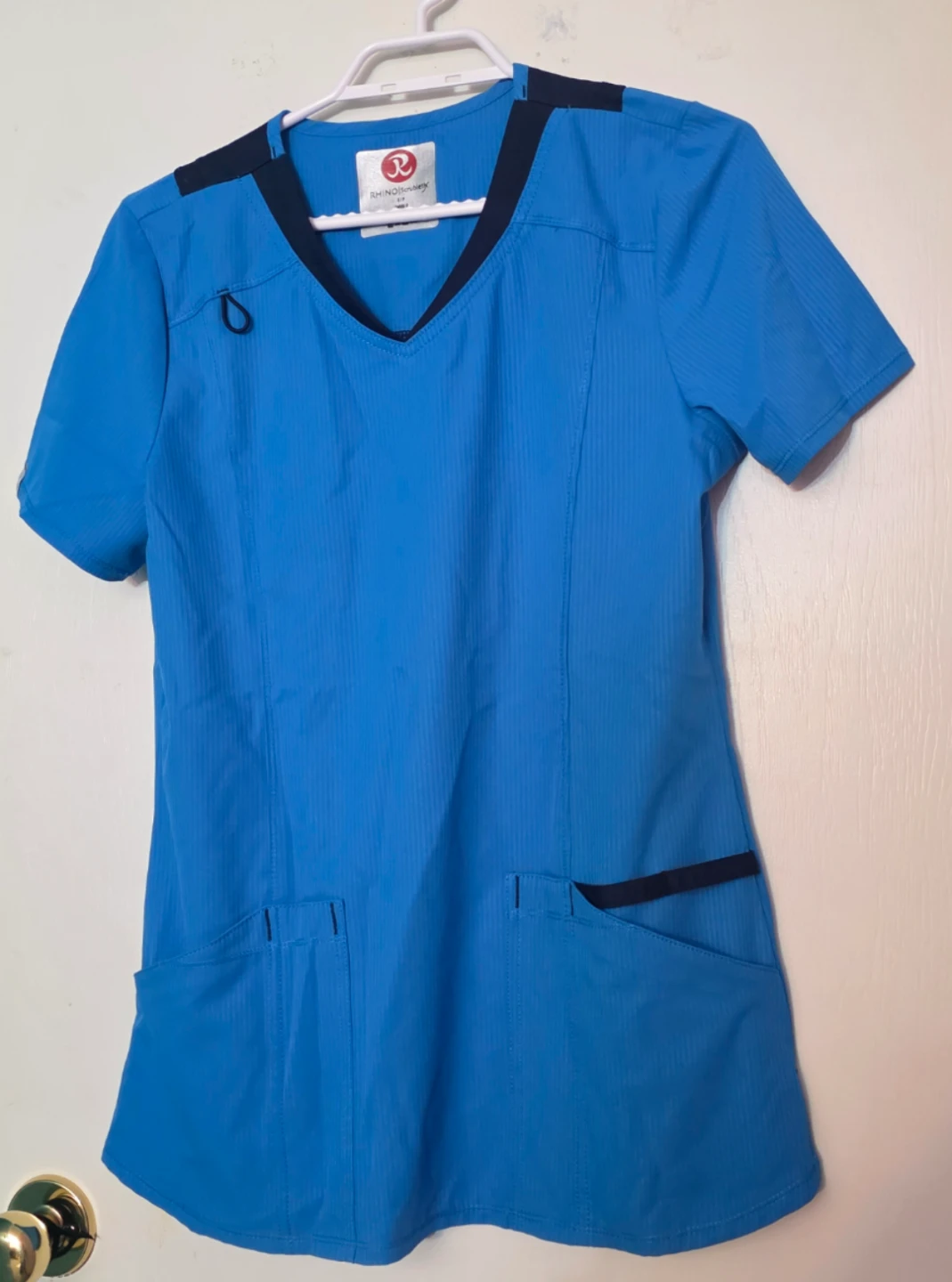 RHINO Scrubletix Blue Scrub Top Size S/P