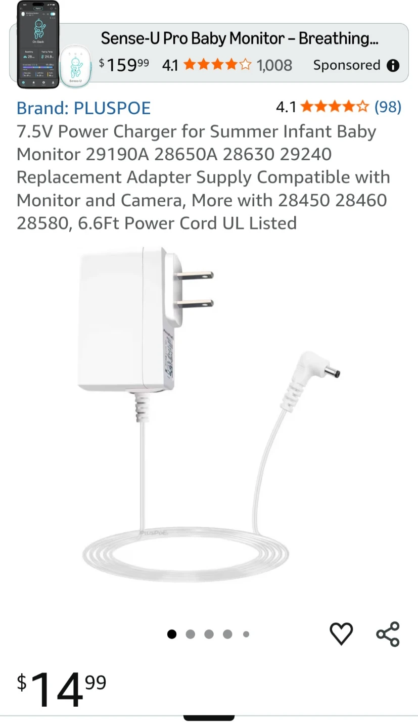 *PENDING PICK-UP* Baby Monitor Needs Camera Power Adapter - photo 4