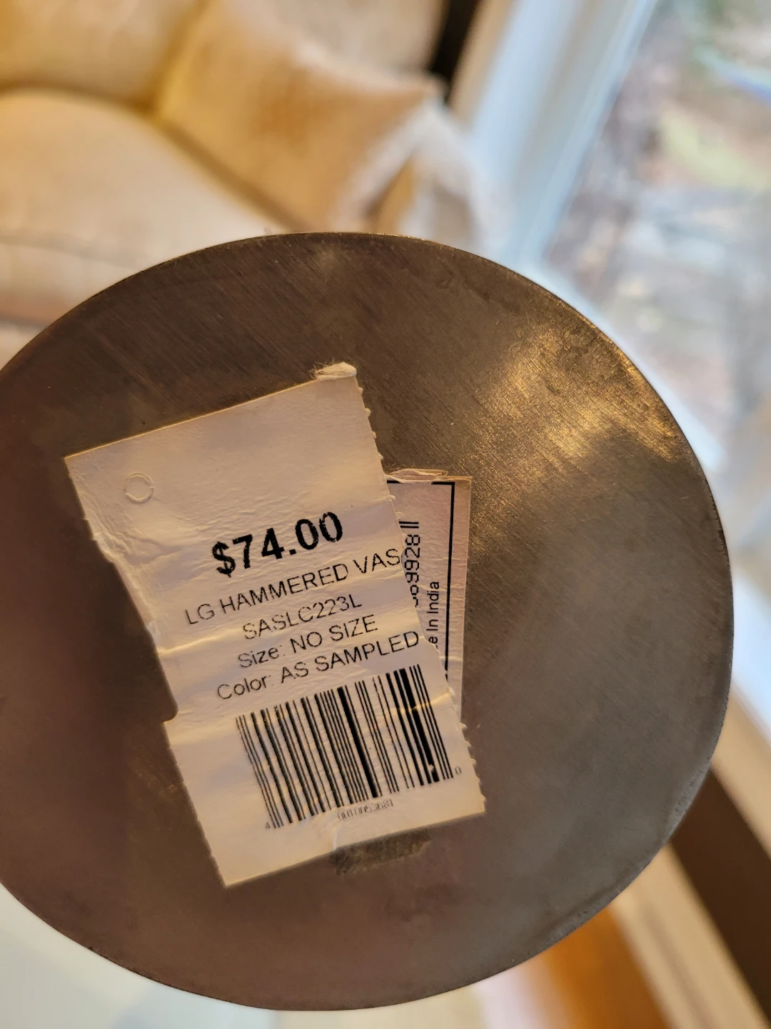 Set of 3 Hammered Metal Vase.SOLD! - photo 4