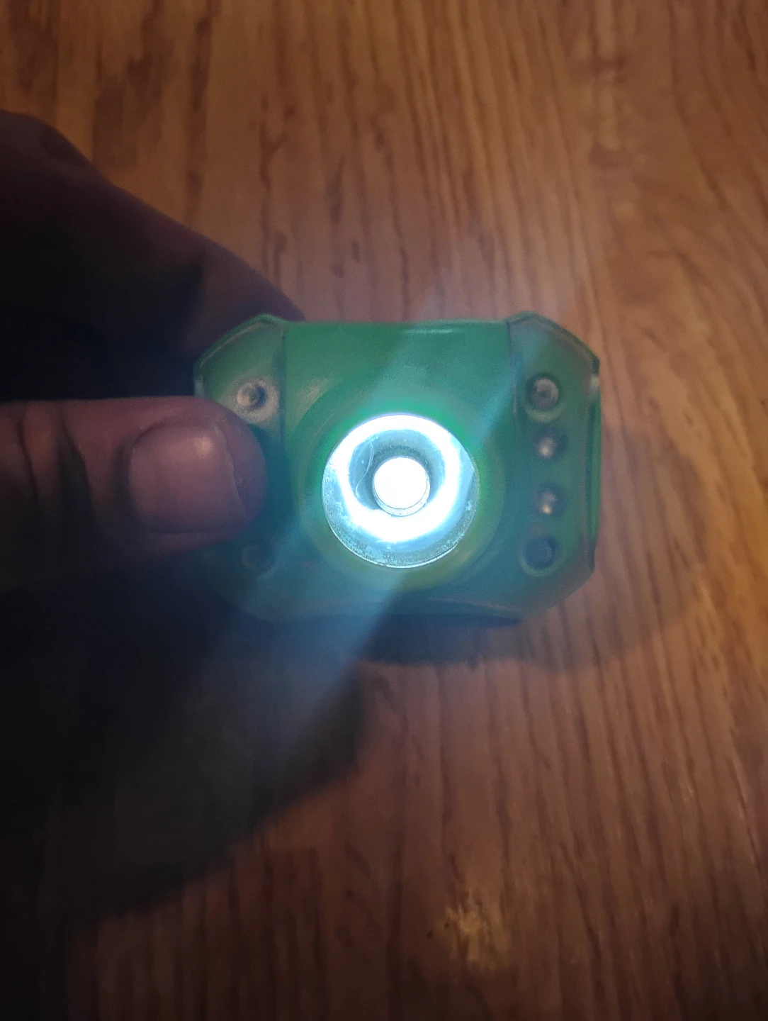 Green helmet clip-on LED Light 🥕 - photo 5