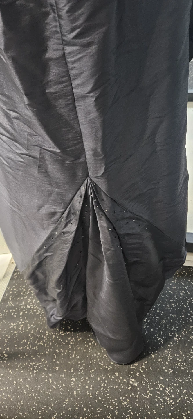 Black Strapless Beaded Formal Dress - photo 5