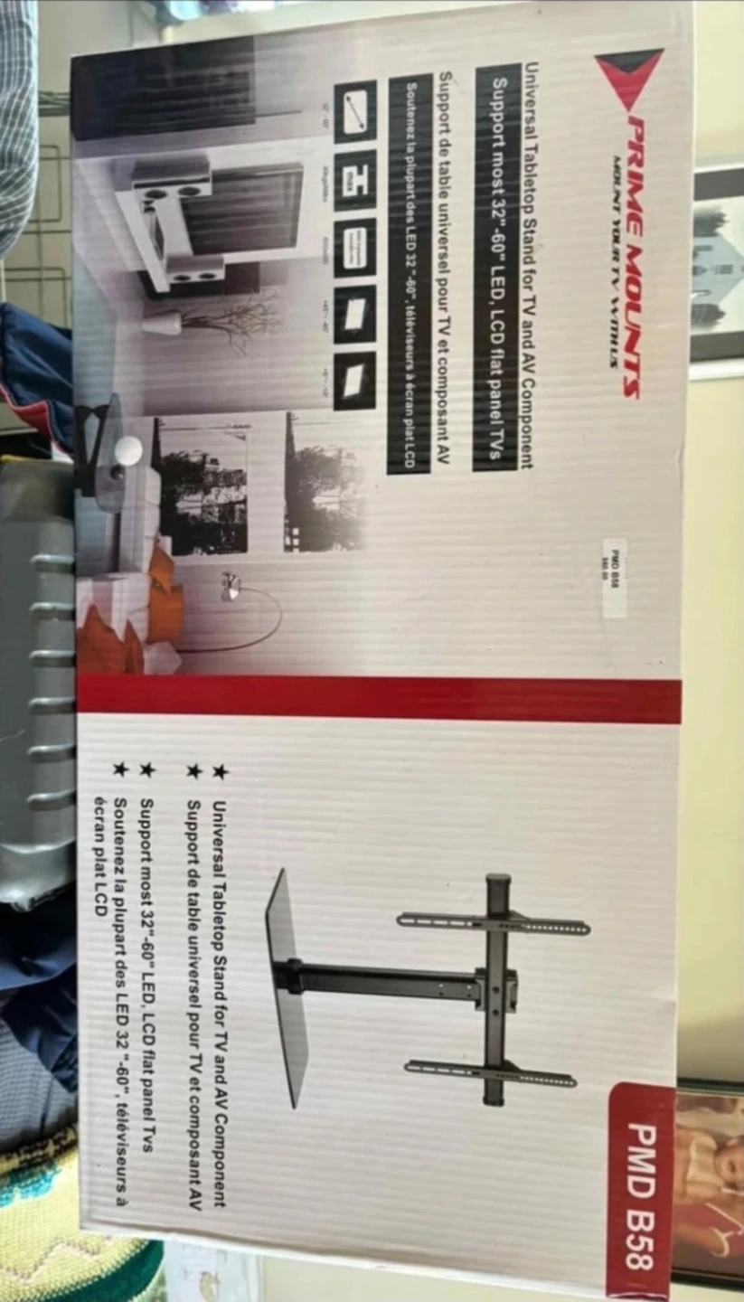 Prime Mounts Universal Tabletop Stand for TV and AV Component - photo 2