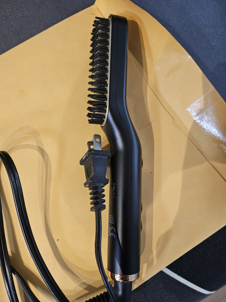 ANLAN Black Heated Hair Straightener Comb - photo 2