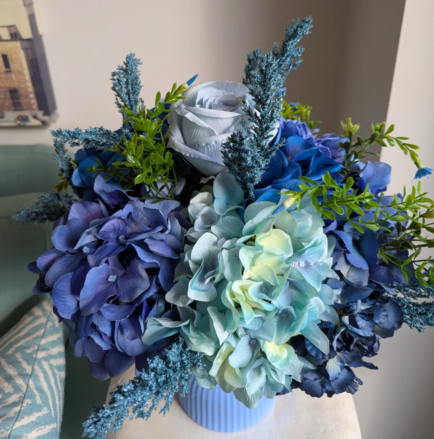 Brand New faux florals arrang made by a prof.  Business - photo 2