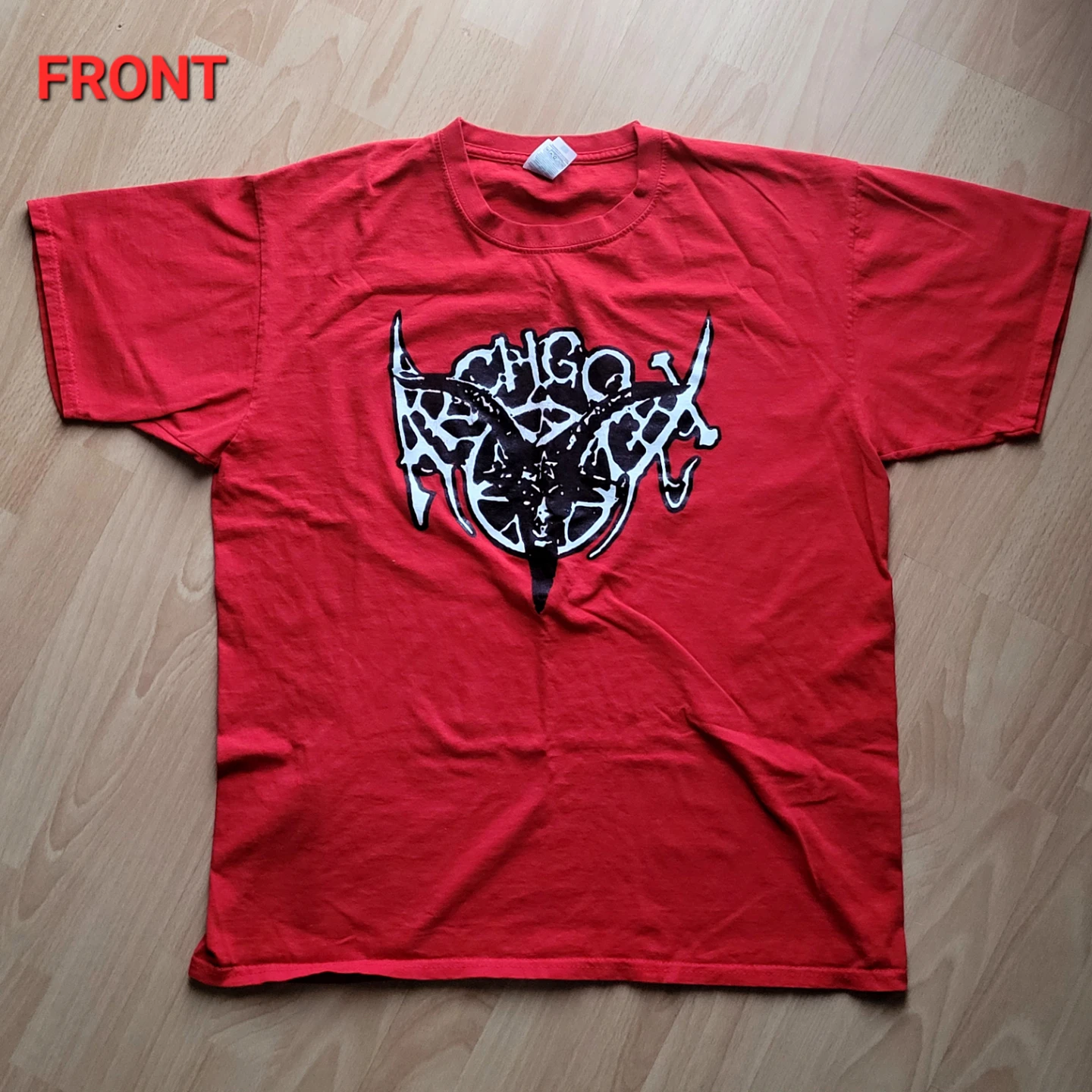 Red Archgoal Band Logo T-Shirt Size LARGE Infest 2025 - photo 2