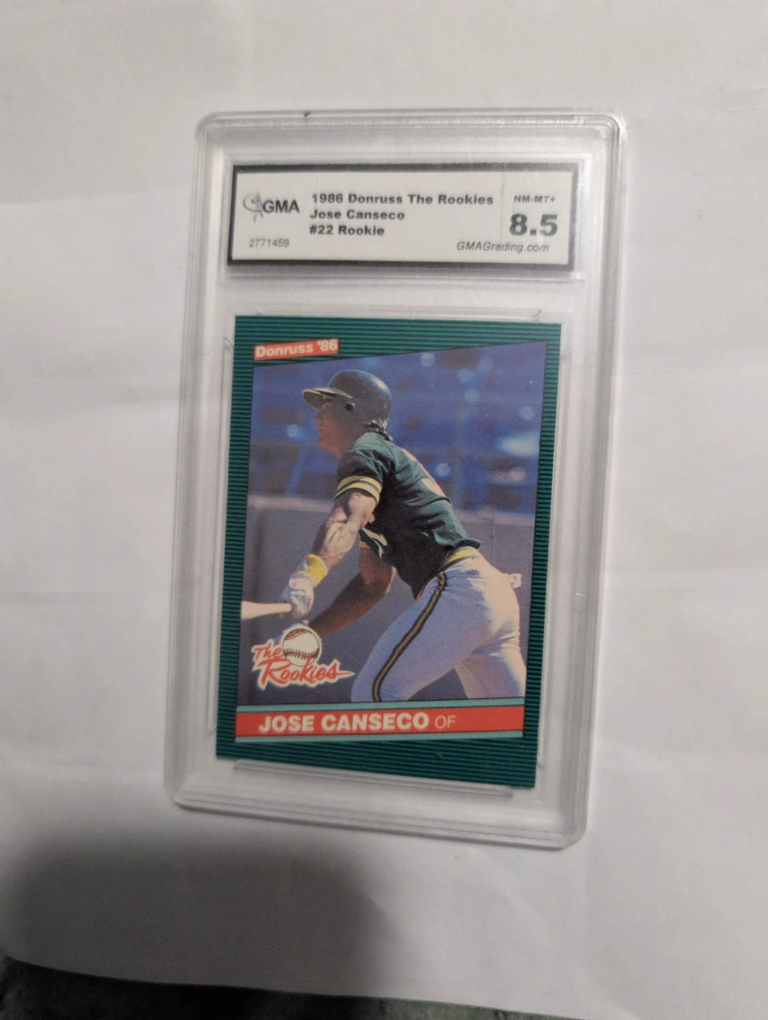 1986 Donruss The Rookies Jose Canseco Baseball Card - GMA 8.5