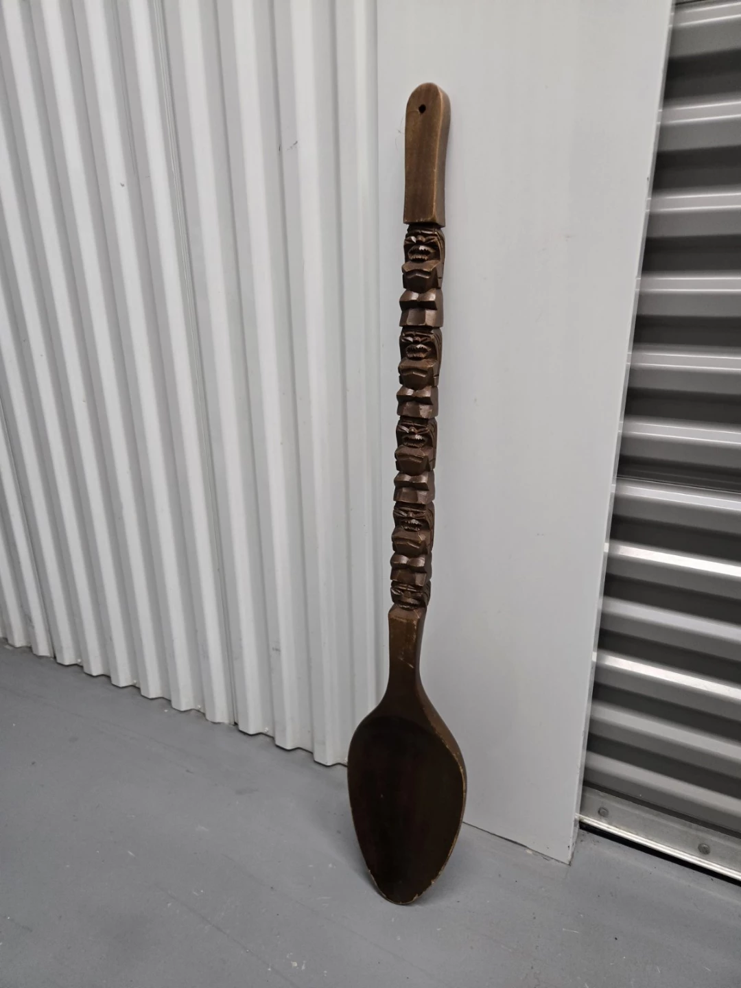 Wooden Tiki Totem Carved big decorative Spoon