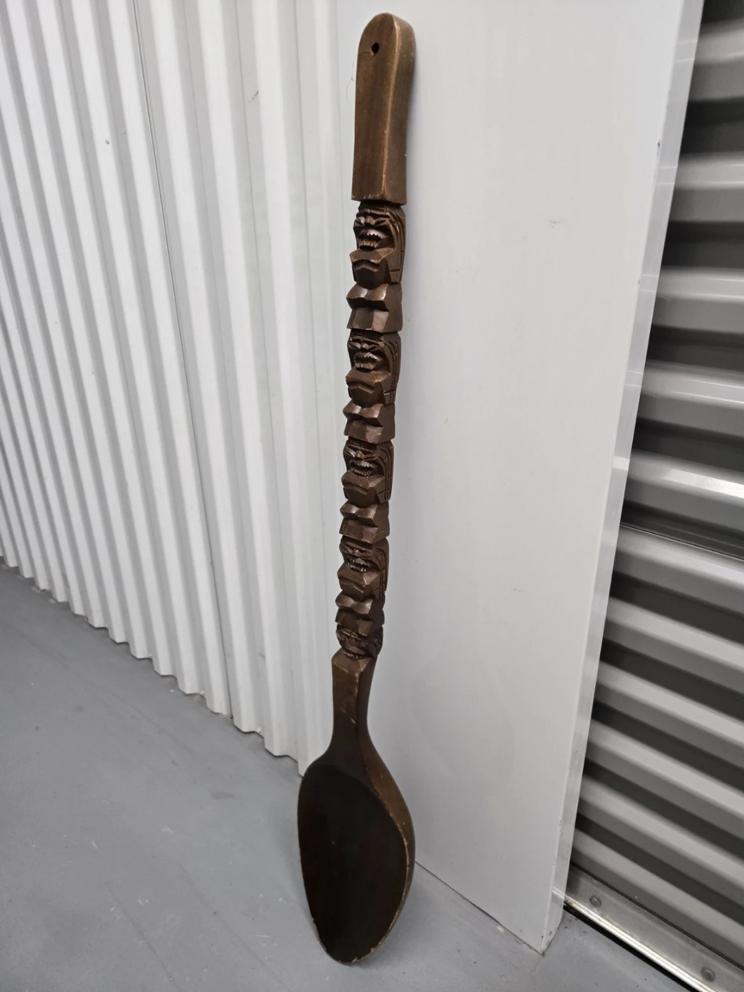 Wooden Tiki Totem Carved big decorative Spoon - photo 2