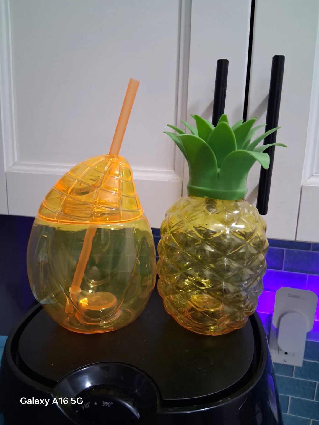Fun Fruit-Shaped (mango🥭) Drink Cups w/ Straws (100 pieces).