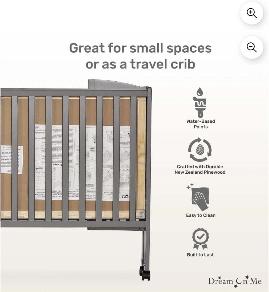 Dream On Me Foldable Full Size Crib - photo 3
