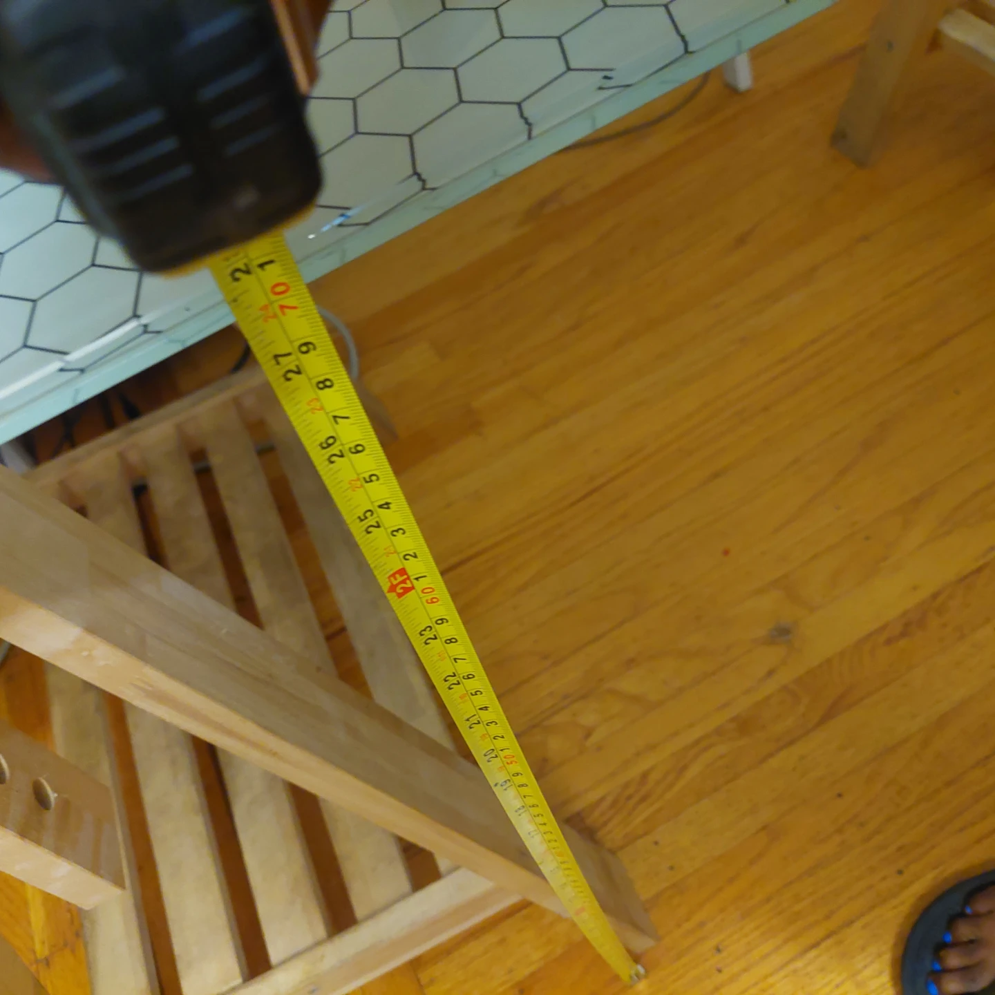 Adjustable Glass Top Drafting Table / Craft Desk