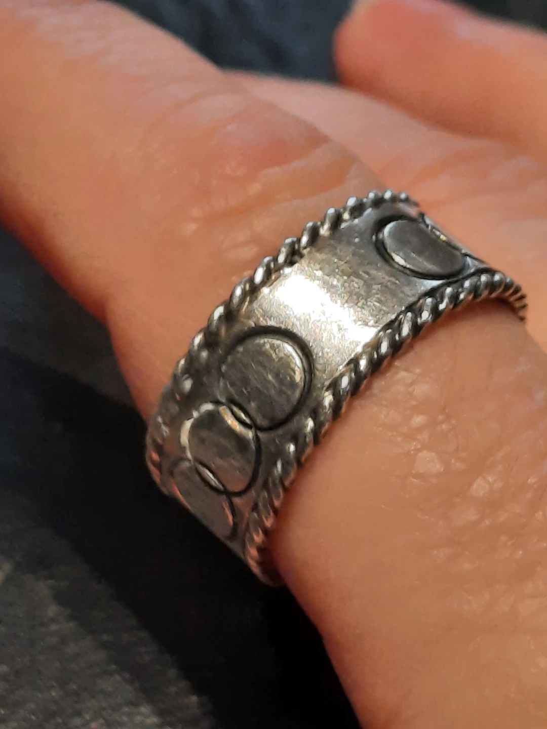 Silver 925 Ring with Circle Design - photo 3