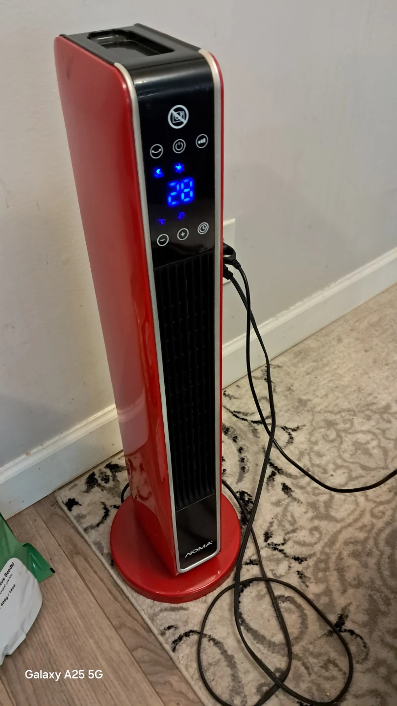 Noma Red Tower Fan Heater - photo 2