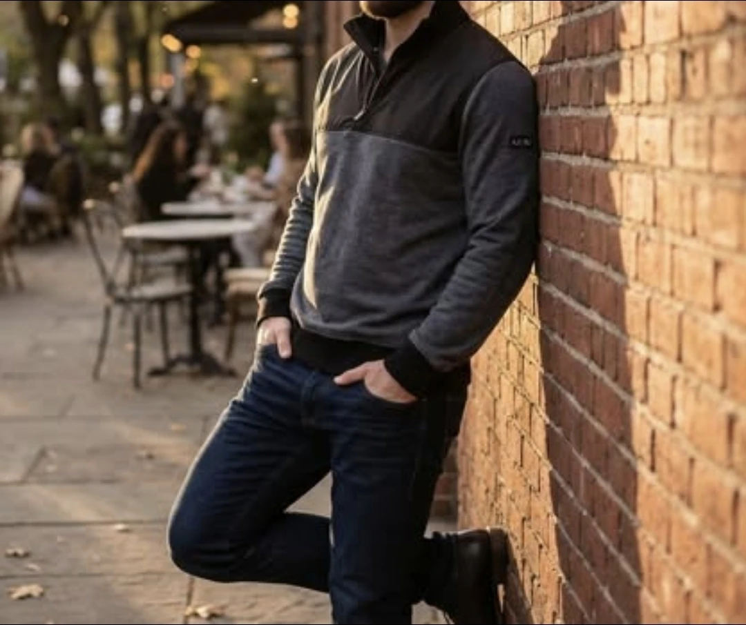 Armani Jeans Pullover Sweatshirt - Grey/Black - photo 2