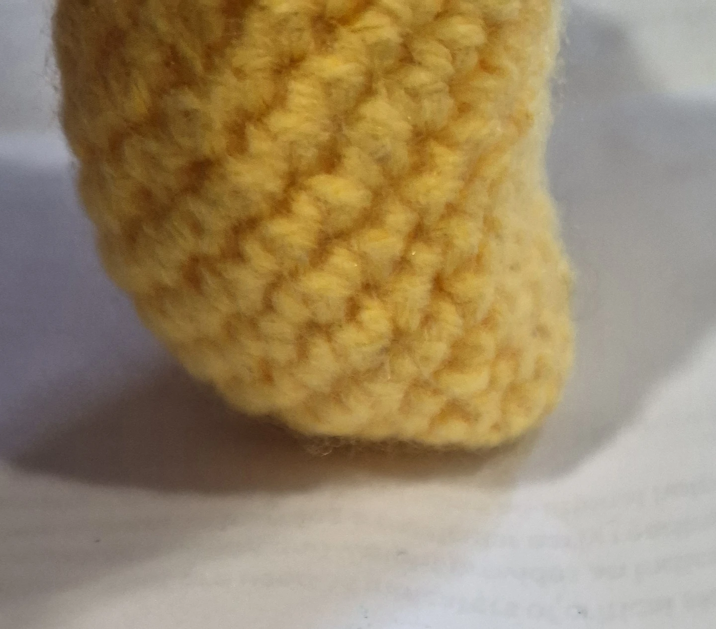 Crocheted Yellow Mango Keychain Charm