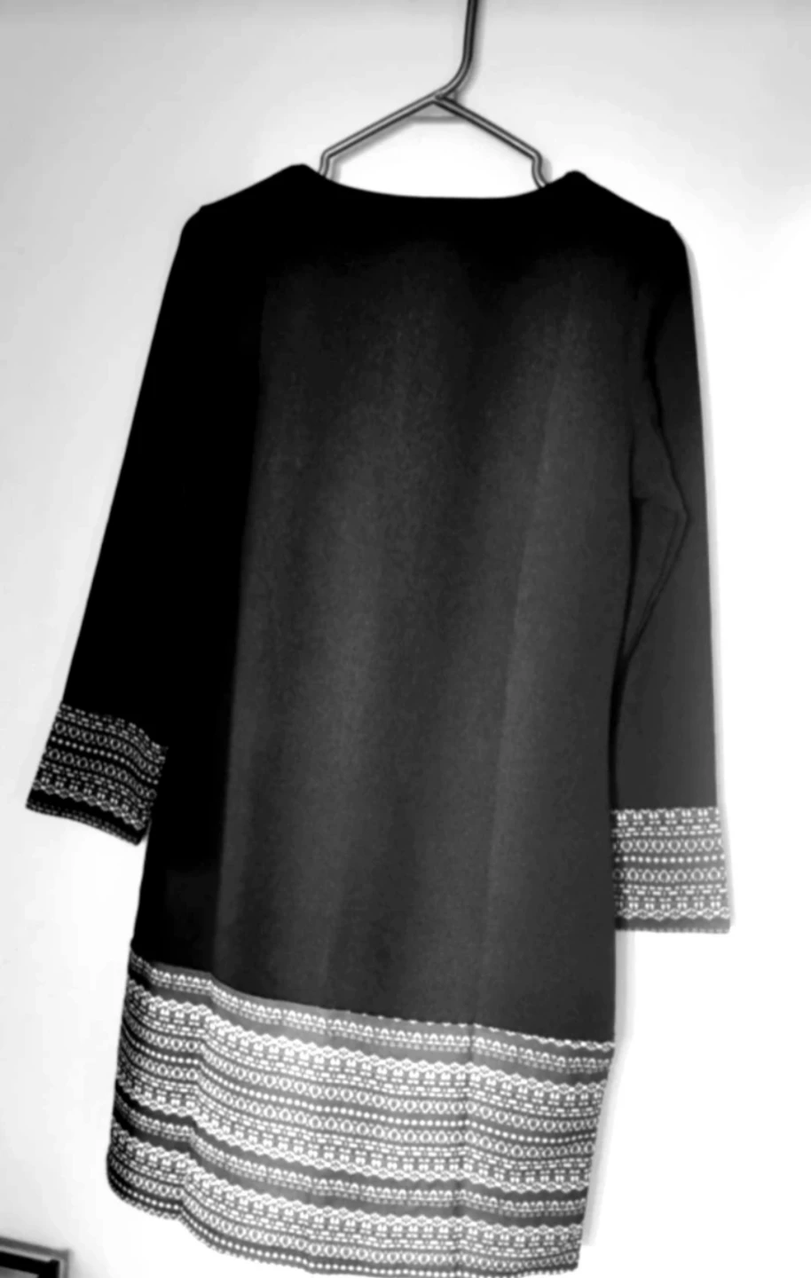 Black Tunic with Embroidered Trim - Size Medium - photo 2