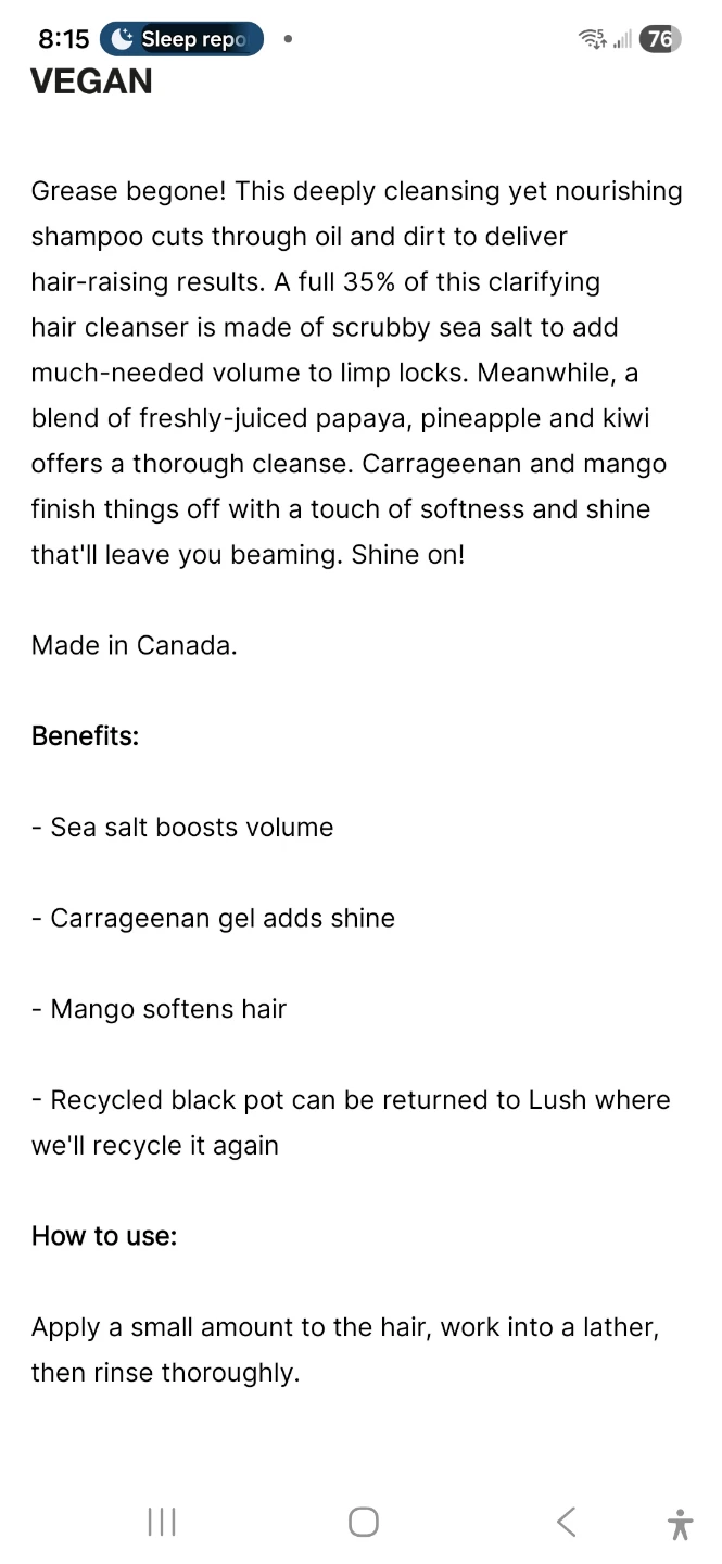 Lush Squeak Shampoo 125g - photo 2
