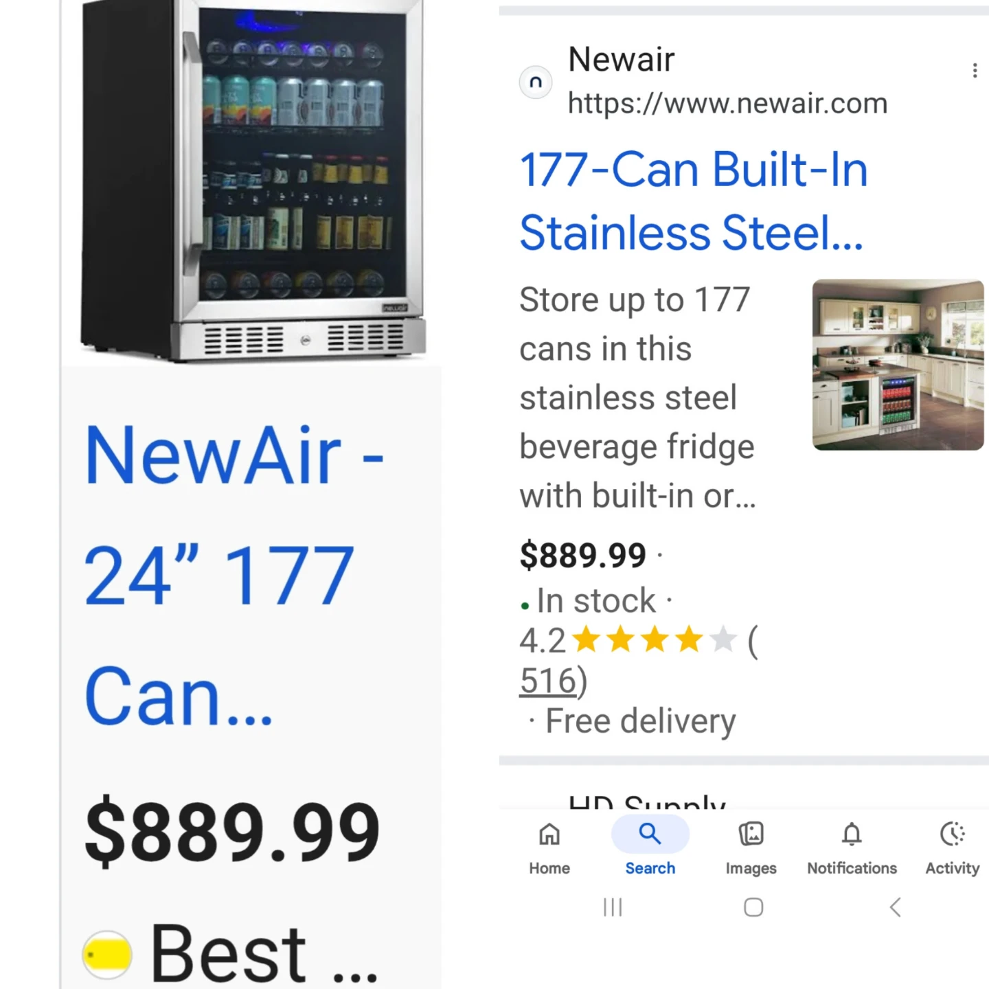 NewAir 24" 177-Can  Stainless Steel Beverage Refrigerator - photo 5