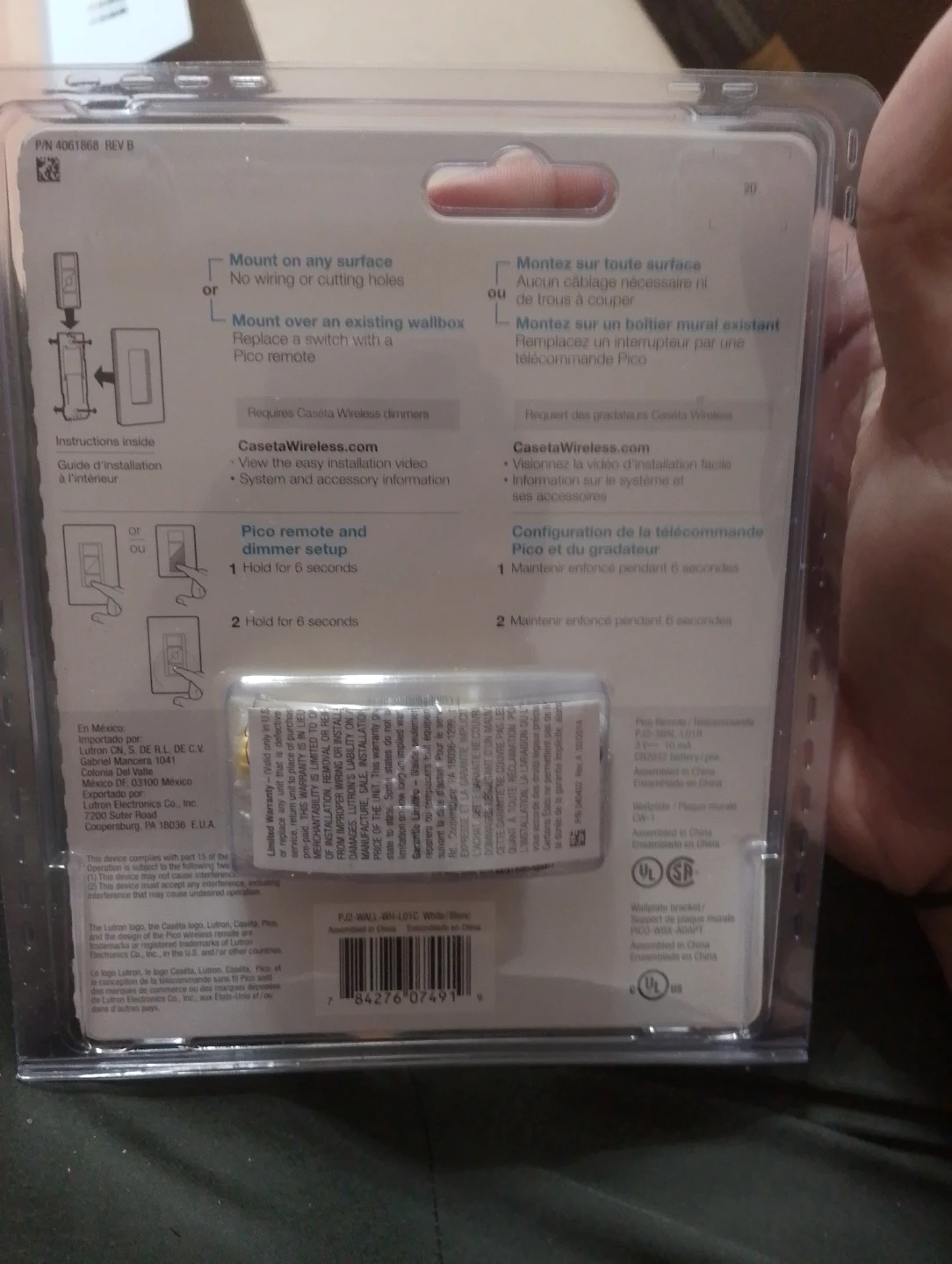 Lutron Caseta Wireless Pico Remote Wall-Mounting Kit - photo 2