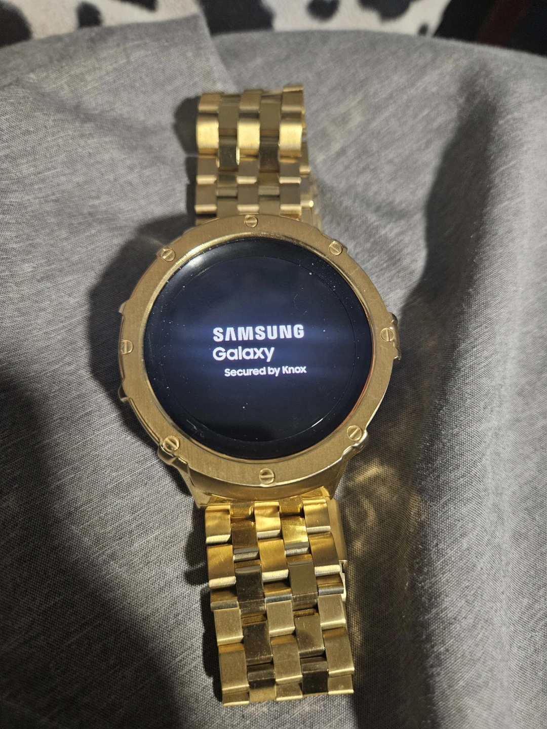 Gold Samsung Galaxy 5 Pro Smartwatch