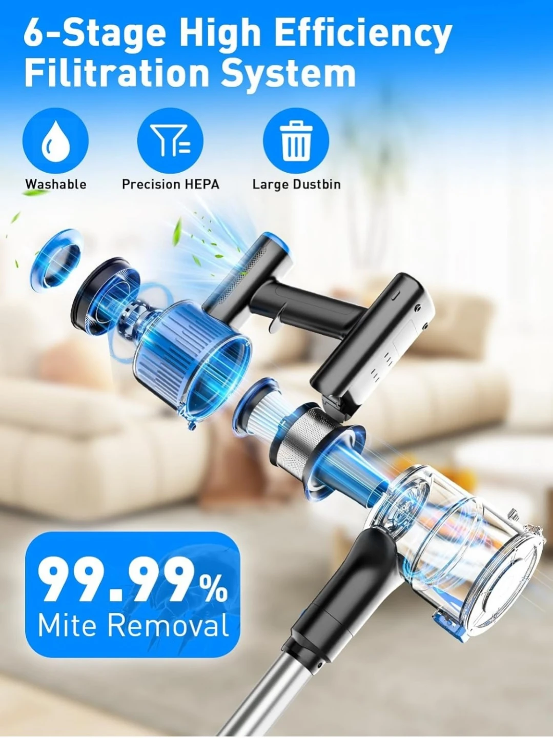 Cordless Vacuum Cleaner - 45KPA Suction - photo 4