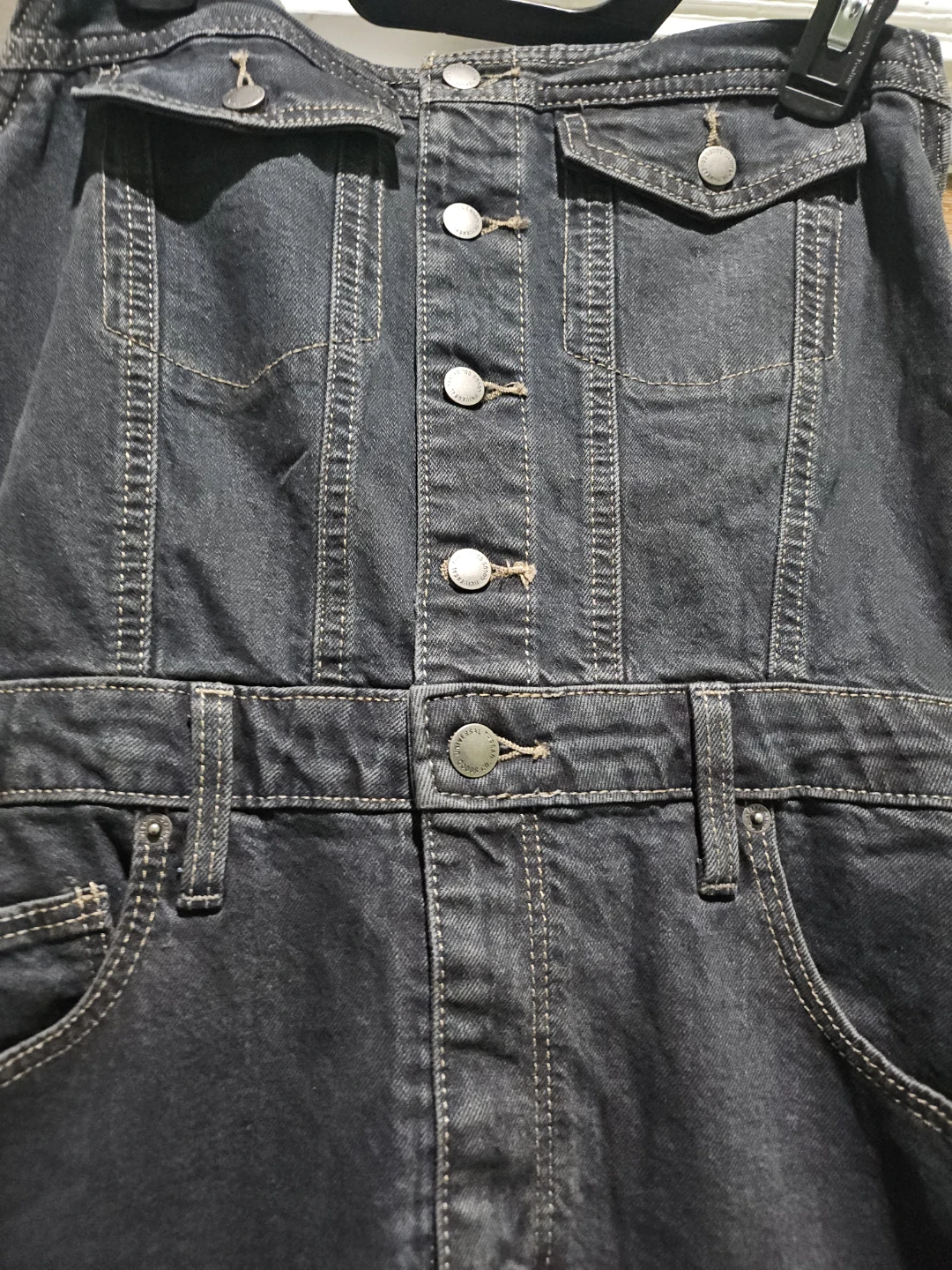 Universal Thread Black Denim Dress Size 8 - photo 2