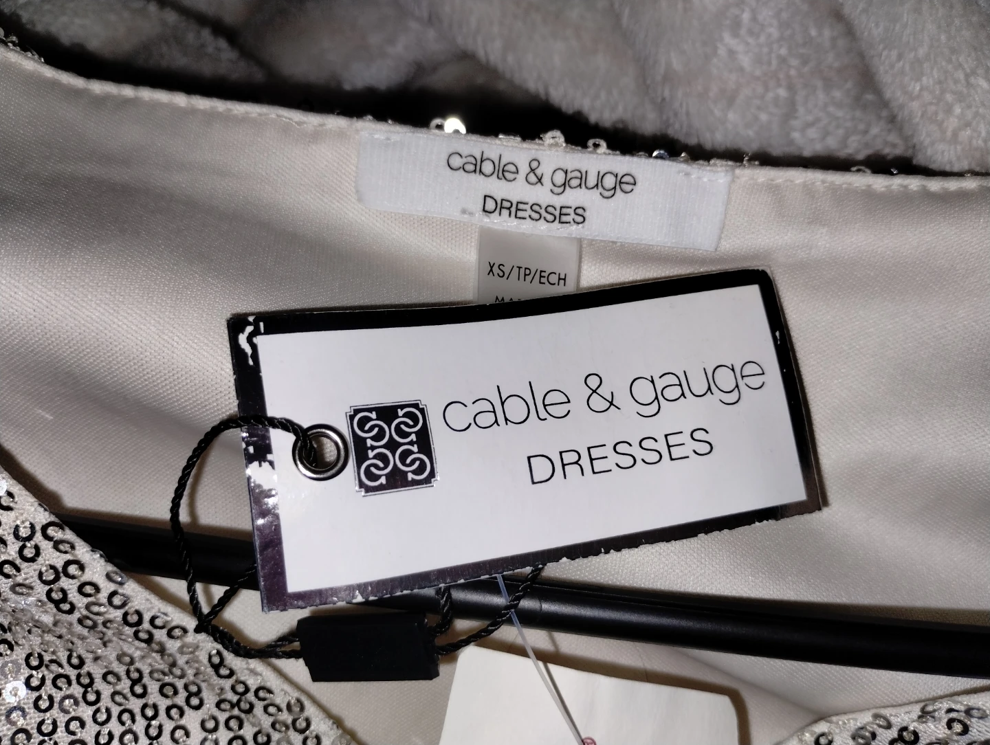 Cable & Gauge Sequin Tiered Mini Dress XS - photo 2