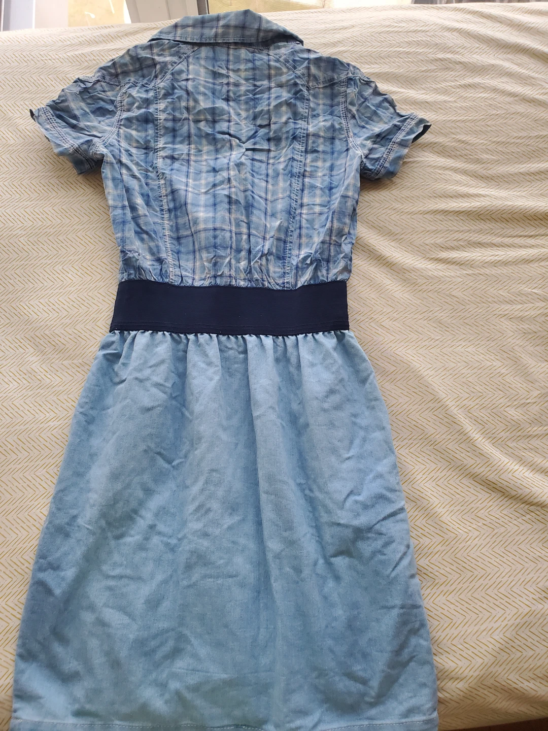 MNG Women's Plaid Denim Shirt Dress - photo 3