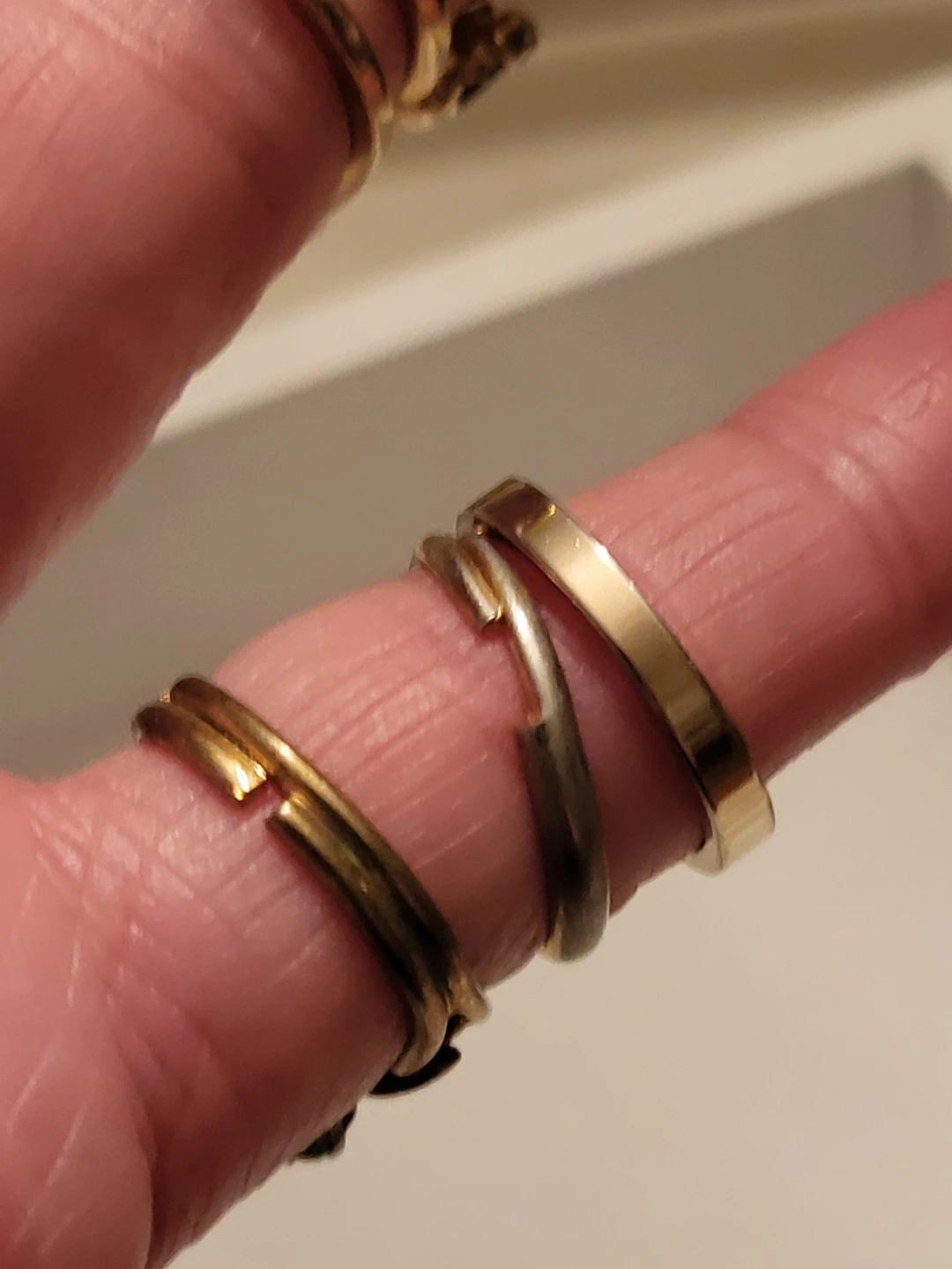 Assorted Gold-Tone Rings with Gemstones - photo 5