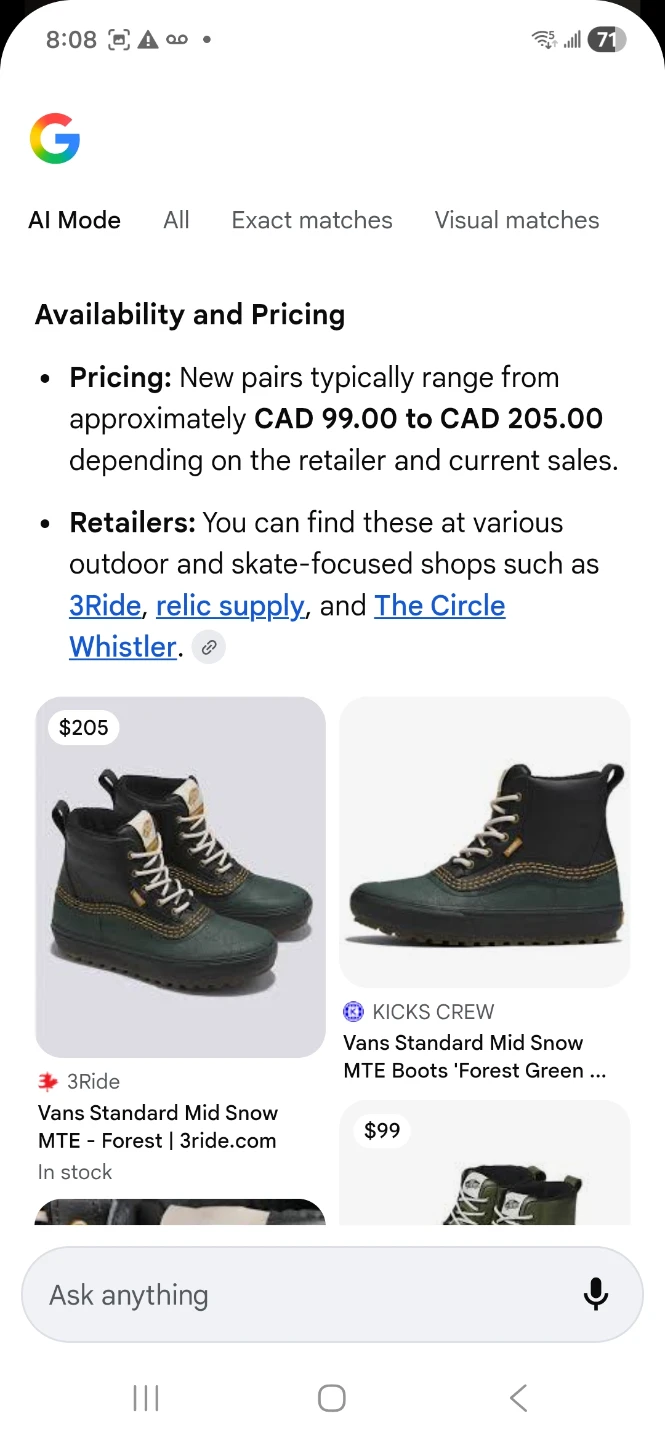Vans Standard Mid Snow MTE Boots Forest Green - photo 3